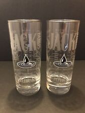 (Lot of 2) JACK DANIELS Old No 7 Tennessee Etched Whiskey Highball Clear Glass picture