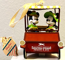 Disney Parks WDW Saratoga Springs Mickey Minnie Christmas Ornament Light Up NEW picture