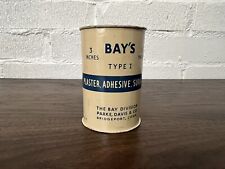 Bays Plaster Adhesive Surgical 3” 1952 The Bay Division Military Vtg Metal Tin picture