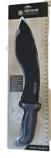 Tactical Performance Kukri Machete 12in Blade Serrated Saw Back Blk w/ Case P16 picture