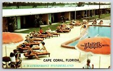 Roadside~Cape Coral Florida~Birds Eye View Of The Nautilus Motel Pool~Vintage PC picture