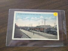 FGI Train or Station Postcard Railroad RR NOR PACIFIC AND OMAHA TRAINS UNION DEP picture