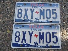 1990s Texas Truck License Plate Pair picture