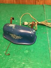 Vintage Blue  Headboard Clip On Reading Lamp Working Pull Chain On/Off picture