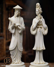 Chinese Pair Sculpture RARE HANDMADE Moulded Marble 41 cm picture