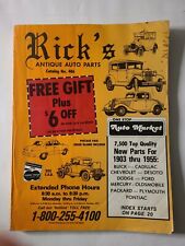 Vintage Rick's Antique Auto Parts Catalog 1978 (Catalog No. 486) picture