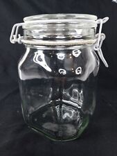 Vintage Fidenza Made In Italy Hinged L Glass Jar picture