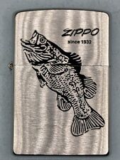 Vintage 2004 Zippo Since 1932 Bass Fish Chrome Zippo Lighter NEW picture