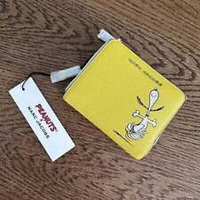 NEW Marc Jacobs x Peanuts Snoopy Friends Bi-Fold Leather Wallet -Golden picture