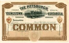 Pittsburgh, Youngstown and Ashtabula Railroad - Stock Certificate - Railroad Sto picture