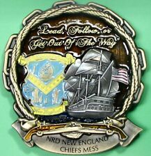 US Navy New England Chiefs Mess. Challenge Coin. Souvenir. Massive 3