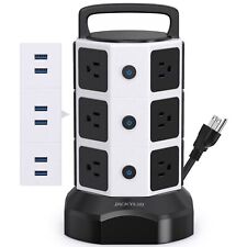 Power Strip Tower Surge Protector, 1625W 13A Outlet Surge Electric Tower, 12 O picture