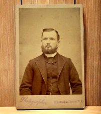 1800s Dr. James R. Cooper New Jersey Victorian Era Studio Photo Cabinet Card picture
