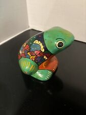 Vintage Handmade Mexican Clay Pottery Frog, Mexican Folk Art picture