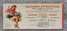 1947  McConkey Attractions  Chicago  Kansas City  Hollywood  Advertising Blotter picture
