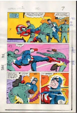 Original 1983 Zeck Captain America color guide art, Marvel Comic production page picture