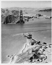 Old 8X10 Photo, 1930's Golden Gate Bridge under construction, San Francisco CA picture