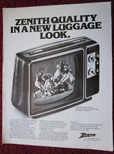 1978 ZENITH Madrid Model K125J TV Television Print Ad ~ Portable Luggage Look TV picture
