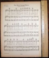 CORNELL UNIVERSITY Song c1929 Far Above Cayuga's Waters -- Original picture