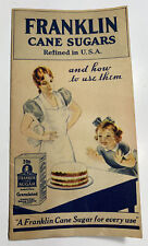 C 1940 Ben Franklin Cane Sugar  Recipe Brochure Pretty Lady Mother Daughter picture