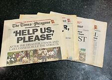 Hurricane Katrina Times Picayune New Orleans 1st 4 Print Newspapers After Storm picture