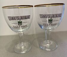 2x SET Westvleteren Trappist glass 15cl Belgian beer Worlds best  Ale Larger Cup picture