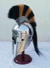 Greek Corinthian Armor Helmet With Plume Armour Medieval Knight Spartan Helmet picture