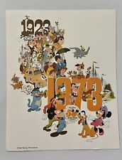 Disneyland 1923 to 1973 Heavy weight Poster Collector LE RARE Vintage picture