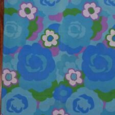 Set Of 2 '60s GROOVY Flower POWER King FLAT SHEETS for Crafts Or CURTAINS picture