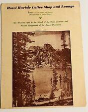 1950's  Restaurant Menu Hotel Harbor Coffee Shop and Lounge Steamboat Springs Co picture