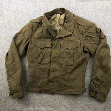 US Army Field Jacket Mens 38 XL Green Wool Ike WWII Eisner Coat 1940s Uniform picture