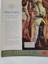 1935 John Morrell Meats Fortune Magazine Print Ad Butcher Cows Beef Craftsman picture