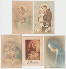 1930-40s Lot 5 VTG Holy Prayer Card St Anthony Rosa Mystica Devotional Religious picture