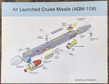 USAF Tomahawk Cruise Missile Diagram Picture General Dynamics 9”x 12” picture