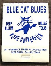 Vintage FULL 20 Strike Matchbook - Blue Cat Blues Dallas, TX picture
