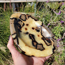 Septarian Calcite Trinket Jewelry Catchall Ashtray Smudge Dish Bowl | 1180 Grams picture