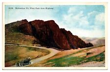 1926 Bottomless Pit, Pikes Peak Auto Hwy, Postmarked from Summit, CO Postcard picture