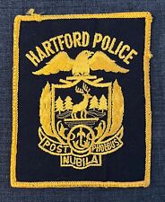 Hartford Connecticut CT Police Shoulder Patch Uniform Removed Vintage Cheeseclot picture