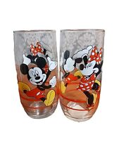Vintage Disney Mickey Minnie Mouse Glass Anchor Hocking Drinking Glasses (B0003) picture