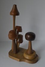 Vintage MCM/ Hippy Hand Turned Mushroom Shroom Sculpture picture