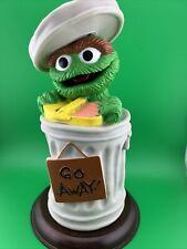 Vintage 1980’s Vinyl Sesame Street Oscar the Grouch Coin Bank Jim Henson Muppets picture