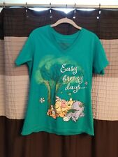 Disney Winnie the Pooh Piglet Eeyore Tigger Tee Shirt Easy Breezy days Large picture