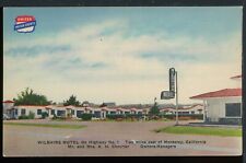 1940s Wilshire Motel Monterey California Hwy 1 Historic Linen Postcard picture