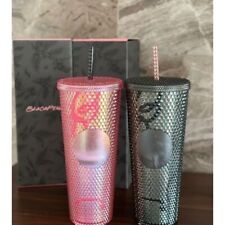 Starbucks Durian cup X Blackpink Group Cooperation Pink&Black Cup Tumbler 24oz picture