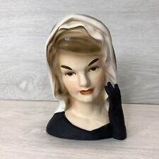 Vintage INARCO Lady Head Vase 1964 Jackie Kennedy In Mourning E-1852 Porcelain picture