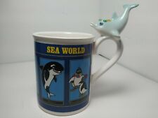 80s Vintage Sea World Ceramic Coffee Tea Mug Cup Shamu O.P. Seamore Dolly more picture