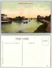 Reading England CAVERSHAM BRIDGE RIVER & BOATS Postcard f43 picture