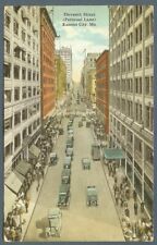 Kansas City Mo 11th street Petticoat Lane old cars people 1910s postcard picture