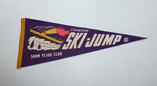 Vtg Snow Flake Club Ski Jump Felt Pennant Banner USSA United States Ski Team picture
