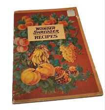 Vtg 30's Wonder Shredder Recipes Cookbook 1931 Antique Cheese Grater Book  picture